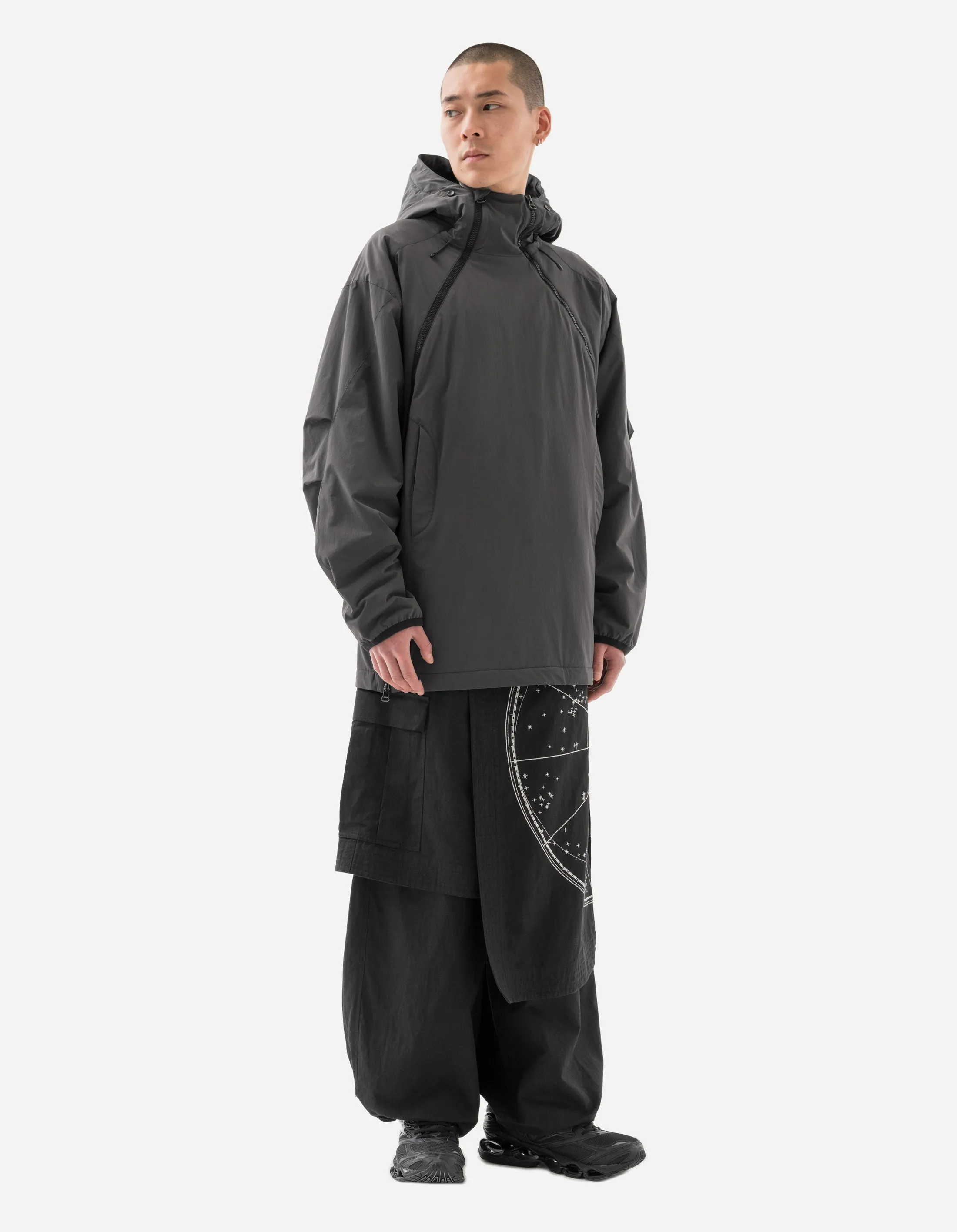 6017 Celeste Asym Cargo Hakama Pants Black