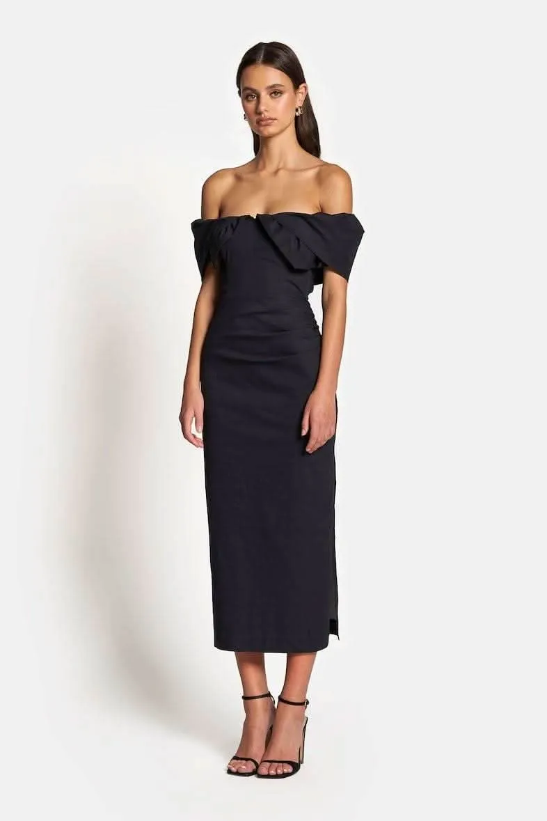 Hailey Off Shoulder Midi Dress